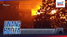 2, sugatan sa nasusunog na residential area sa Brgy. San Antonio; nasa 600 pamilya, apektado | Unang Balita