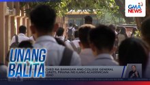 Plano ng CHED na bawasan ang college general units, pinuna ng ilang academician at unibersidad | Unang Balita