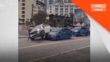 Cuba lari daripada polis, lelaki bawa pil yaba rempuh 2 kereta