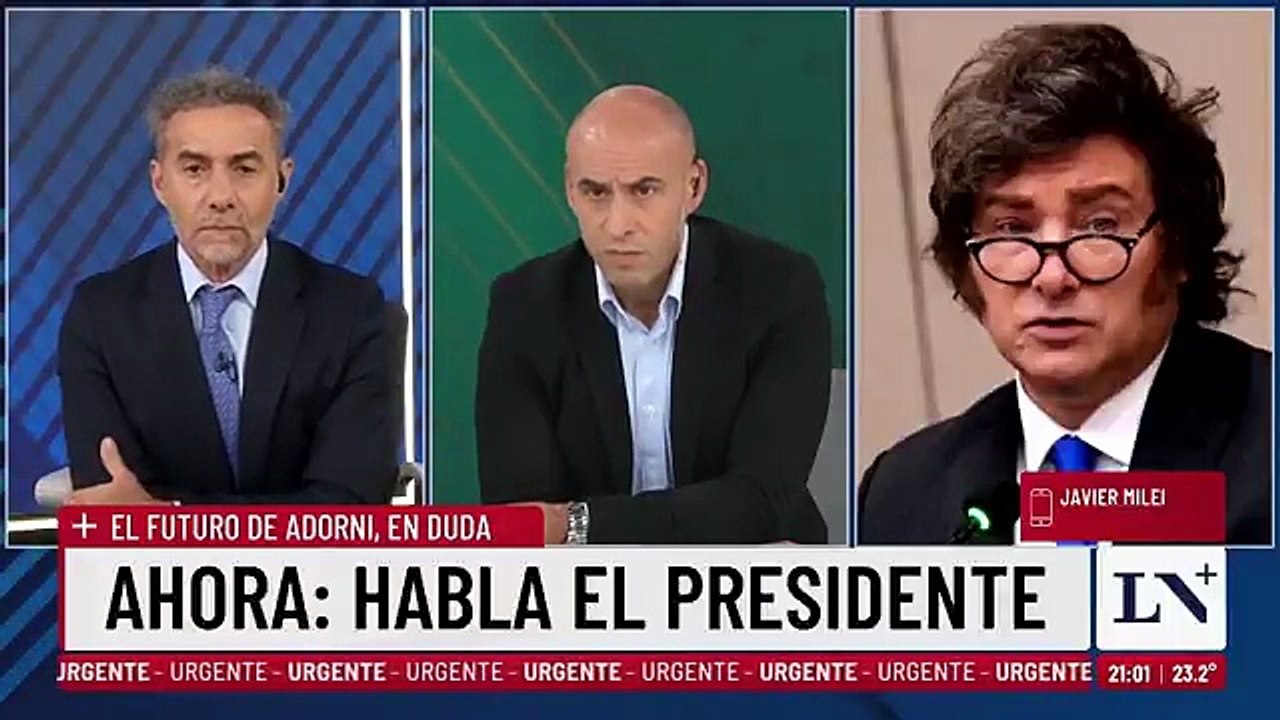 Milei sobre la situación de Adorni
