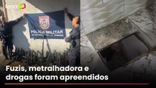 Polícia encontra esconderijo subterrâneo com armas e drogas em casa no Rio de Janeiro