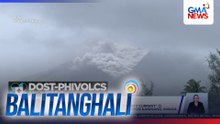 "Lava flow collapse-fed pyroclastic density current" o pagdaloy ng uson, naitala sa Bulkang Mayon kaninang umaga | Balitanghali