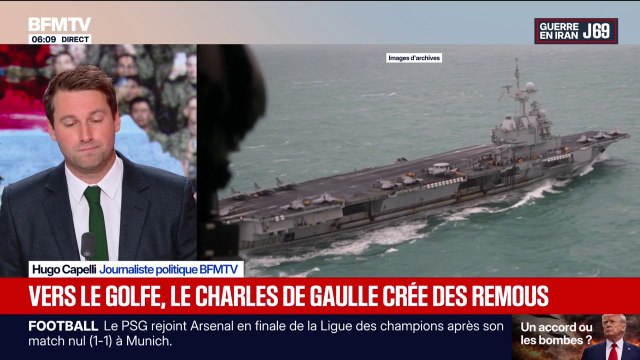 Guerre au Moyen-Orient: certains députés souhaitent être consultés sur les déplacements du porte-avions Charles de Gaulle