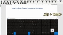 How to Type ✿ Flower Symbols on Laptop Keyboard