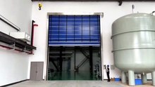 What safety mechanisms are recommended for high speed doors in food processing plants?