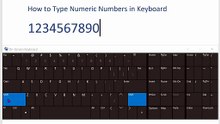 How to Type Numeric Numbers in Keyboard