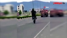 8 saniyelik şovun faturası ağır oldu! Motosiklet sürücüsüne dudak uçuklatan ceza