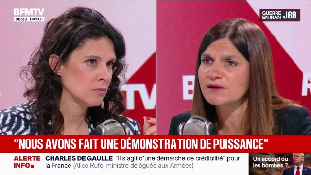 Guerre au Moyen-Orient: ”Nous ne sommes pas belligérants, nous voulons isoler la question du détroit d’Ormuz”, explique Alice Rufo, ministre déléguée des Armées et des Anciens combattants