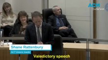 ACT Greens leader Shane Rattenbury delivers his valedictory