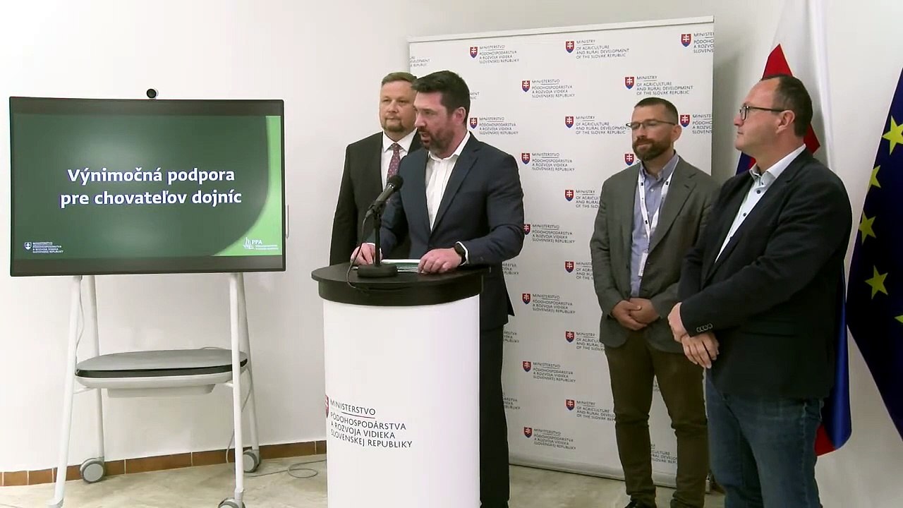 ZÁZNAM: R. Takáč: Chovateľom dojníc sa podpora výnimočne zvýši o 7,7 mil. eur