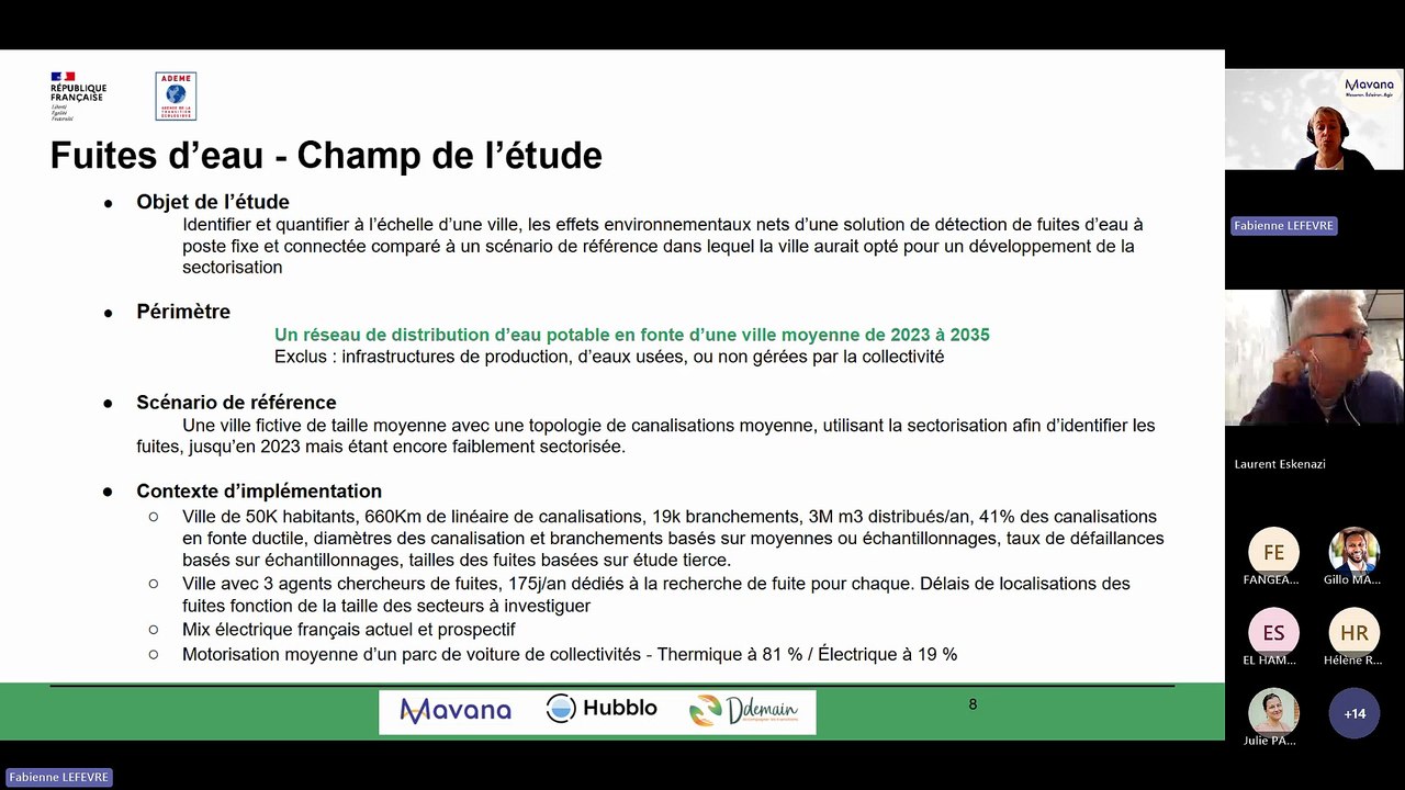 Webinaire de présentation de l’étude IT4Green : “ La détection numérique des fuites d'eau sur les réseaux de distribution d'eau permet-elle des gains environnementaux ?”