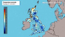 A sharp contrast in temperatures across the UK