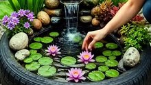 Tyre Pond DIY | Turn an Old Tyre into a Beautiful Garden Water Feature #TyrePond #DIYGarden #GardenPond #Upcycling #OutdoorDecor #WaterFeature #GardenIdeas #RecycleIdeas #BudgetDIY #HomeGarden #CraftlyDIY