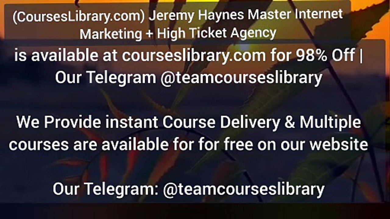 Jeremy Haynes Master Internet Marketing + High Ticket Agency