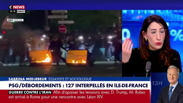 La chroniqueuse de CNews Sabrina Medjebeur raconte comment, hier soir, des supporters sont entrés dans sa résidence menaçant de violer des femmes et de tout brûler. Ils ont été chassé par des voisins avec des battes de baseball - VIDEO