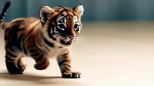 Tiny Baby Tiger on Human Hand 🐯 | Ultra Realistic Cute Mini Tiger Animation