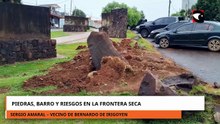 Piedras, barro y riesgos en la frontera seca
