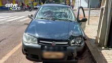 Motociclista fica ferido em batida com Fiat Strada no Centro de Cascavel