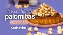 Receta de flan de palomitas de caramelo