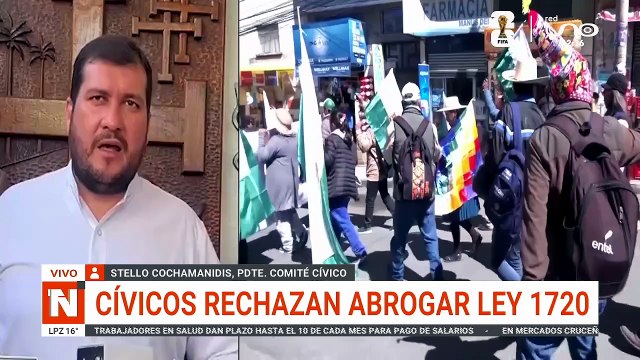 Cívicos cruceños rechazan intención de abrogar la Ley 1720