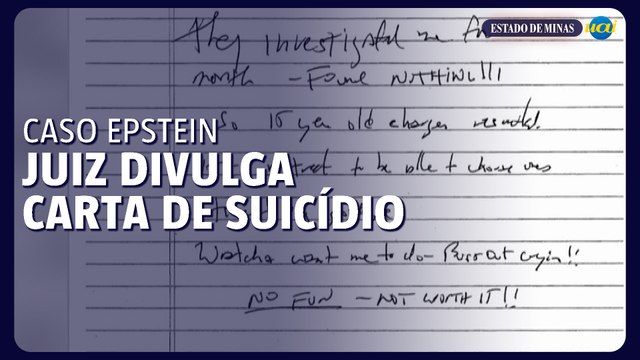 Suposta nota de suicídio de Jeffrey Epstein é divulgada por juiz