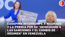 Machado recibe el "Premio Doctrina Monroe" de parte de activistas
