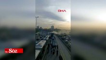 Kağıthane'de metrobüsün motor kısmında çıkan yangın söndürüldü