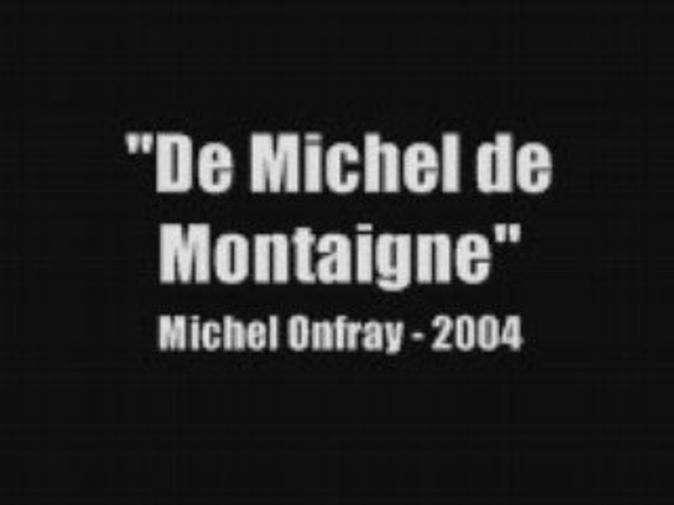Montaigne et nous