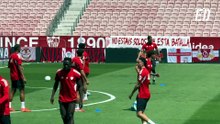 Vuelta de Isaac Romero y baja significativa en el último entrenamiento del Sevilla