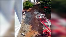 İskelede asılı kalan 2 işçi itfaiye tarafından kurtarıldı