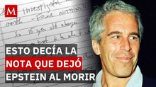 Lo que Epstein escribió antes de morir: La nota inédita que el juez de NY ocultó por años