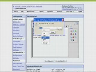 Add links to your signature line