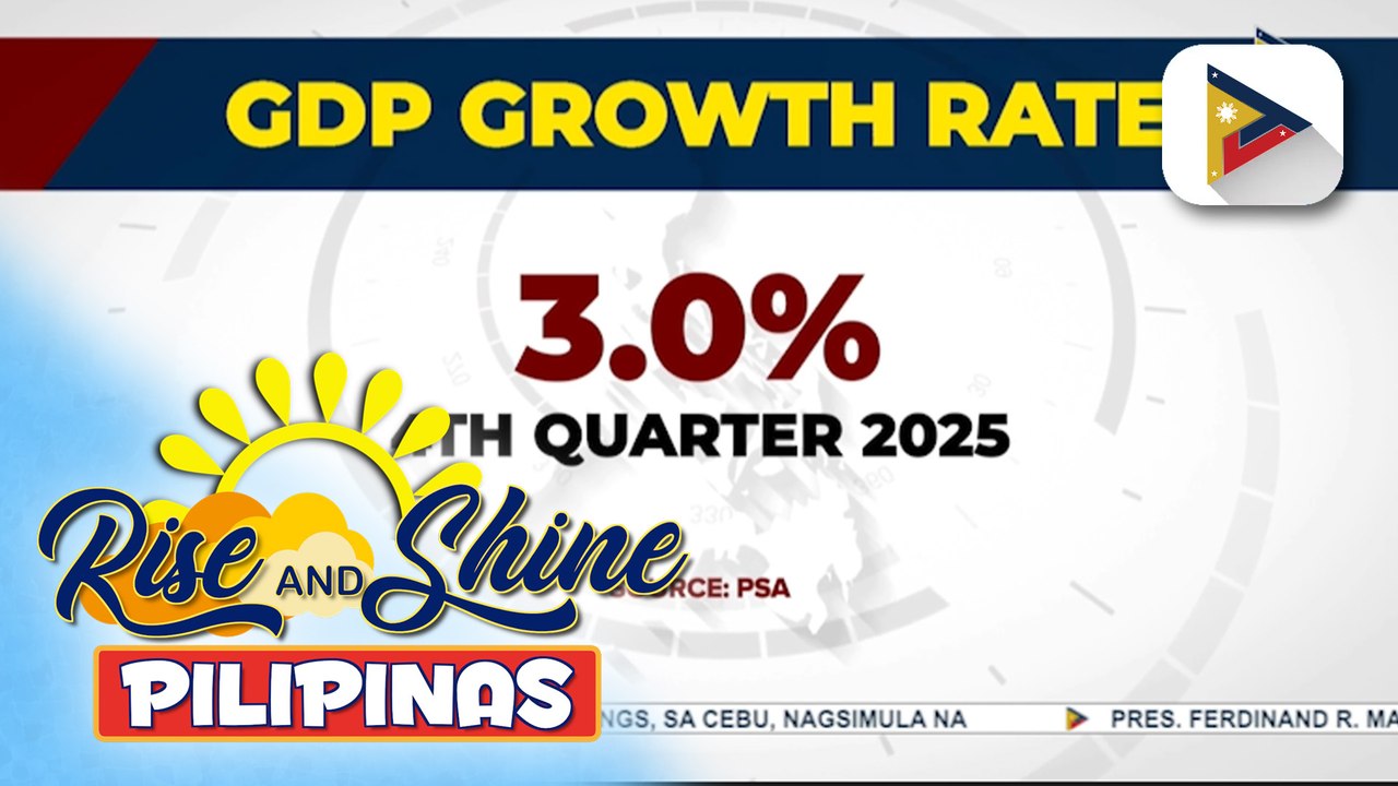 GDP growth rate ng Pilipinas sa 1st quarter ng 2026, lumago sa 2.8%