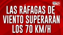 Las ráfagas de viento superarán los 70 KM/H