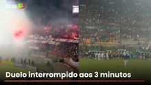 Confusão interrompe jogo do Flamengo e Independiente de Medellín na Libertadores