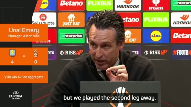 Emery hails Villa support as he returns to Europa League final