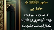 اللہ کا اس مقام و مرتبہ کی قسم یاد فرمانا جو بارگاہ الہی میں حضور ﷺ  کو حاصل ہے (حصہ 6)