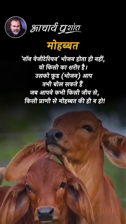 पशु भोजन नहीं है __ आचार्य प्रशांत