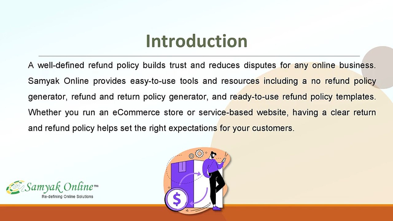 Simplify Your Policies with Samyak Online’s Refund Policy Generator
