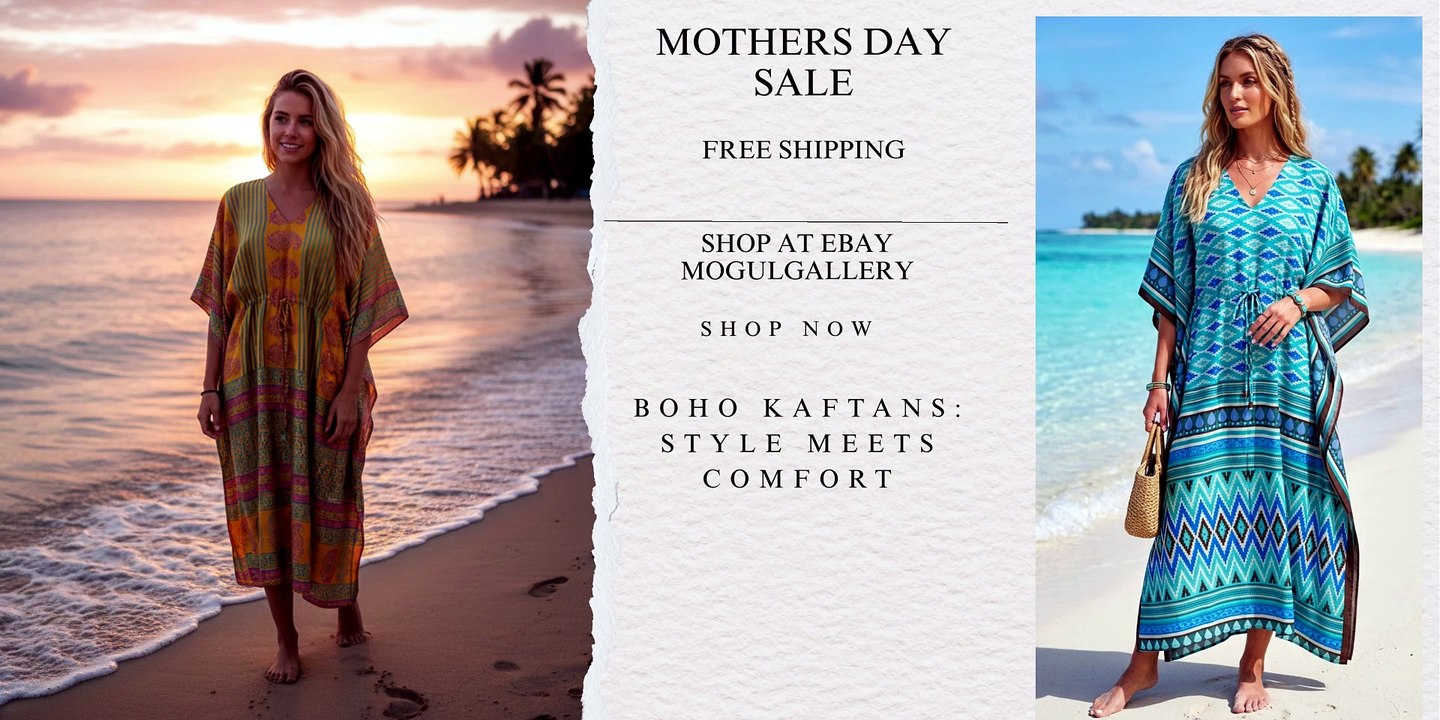 Best Boho Kaftans for Vacation, Beach & Lounge Wear | Mother’s Day Deals