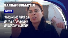 VP Sara relays PRRD's prayer request and thanks supporters