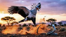 Secretary Bird Snake Strike Combo