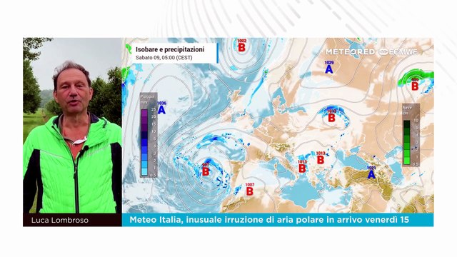 Meteo Italia, inusuale irruzione di aria polare in arrivo venerdì 15