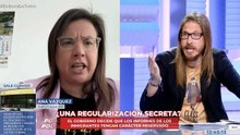 Encontronazo tremendo entre Ana Vázquez y Pablo Fernández por la regularización masiva: «No tienes puñetera idea»