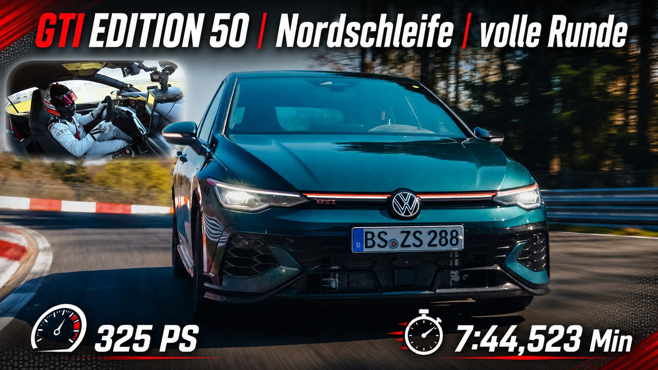 2026 VW Golf GTI Edition 50 onboard über die volle Nordschleife