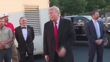 Trump visits reflection pool in Washington's monument