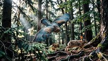 Goshawk Forest Chase Scene