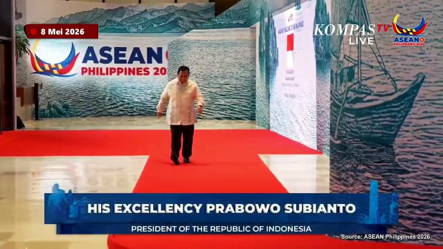 Detik-Detik Presiden Prabowo Hadiri Gala Dinner KTT ke-48 ASEAN, Berbusana Putih Turun dari Maung