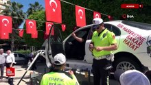Adana'da yüksek promil gözlüğünü takan vatandaşlar topa vuramadı