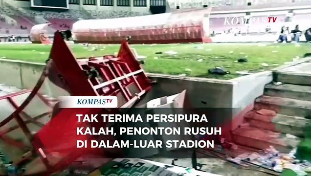 Mencekam! Penonton Rusuh Usai Persipura Kalah Lawan Adhyaksa FC di Stadion Lukas Enembe